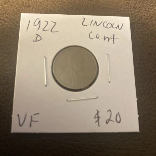 1922 D Lincoln Cent VF. $