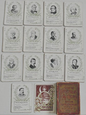 Antique 1897 Educational Game GAME OF FIRESIDE AUTHORS FIRESIDE GAME CO 1119 1