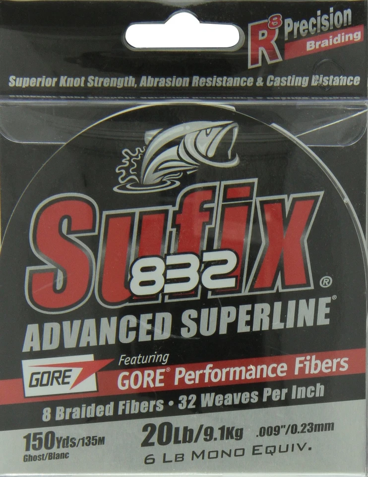 Trenza Sufix 832 30 lb Ghost 150 yardas Foto 2 de 2