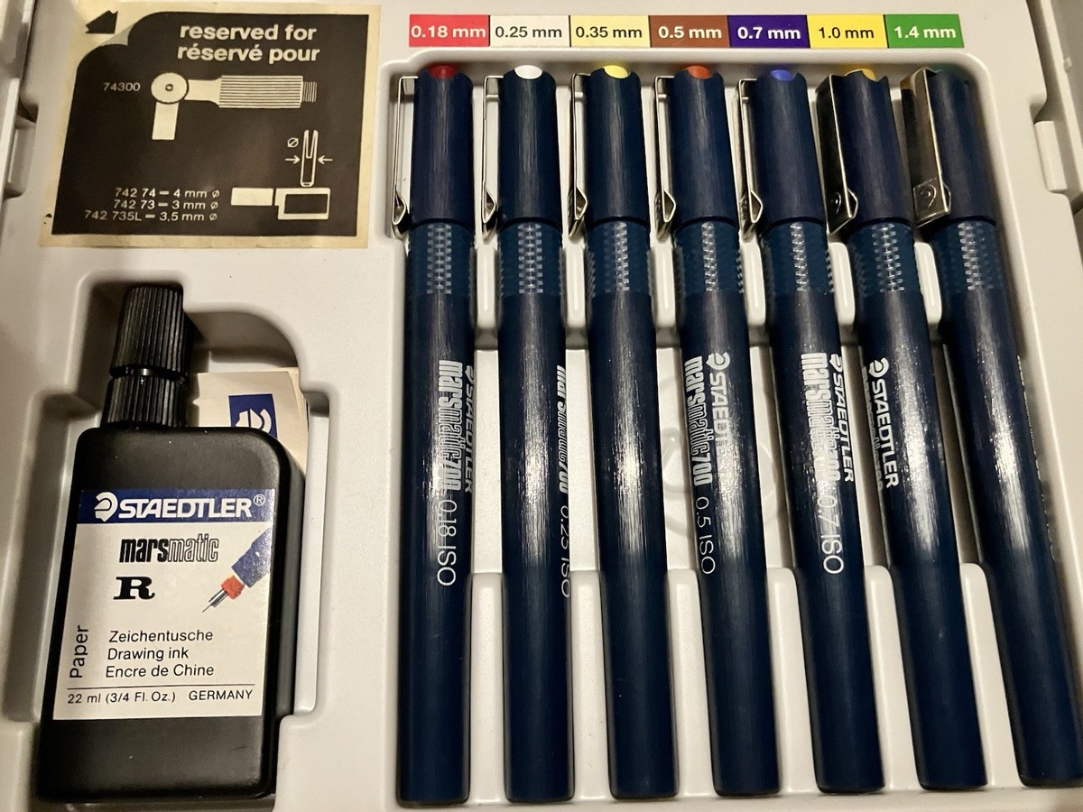 1000円off中　staedtler marsmacic700 Vintage Staedtler Marsmatic 700 Technical Pen Set (Missing