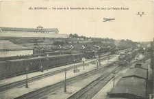 C1918 Bourges France Railroad Early Aviation Postcard 25-9589