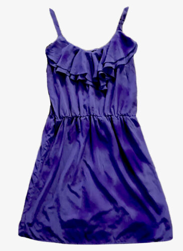 amanda uprichard purple silk dress size small