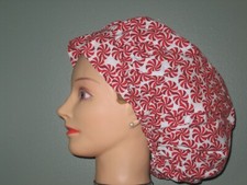 Surgical Scrub Hats/Caps Christmas Starlite peppermint candies