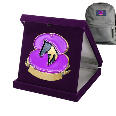Horse Pin Blume Design Brosche Stift Badge Tierbrosche für Veterans Day Special