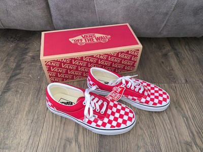 red and white checkered shoes