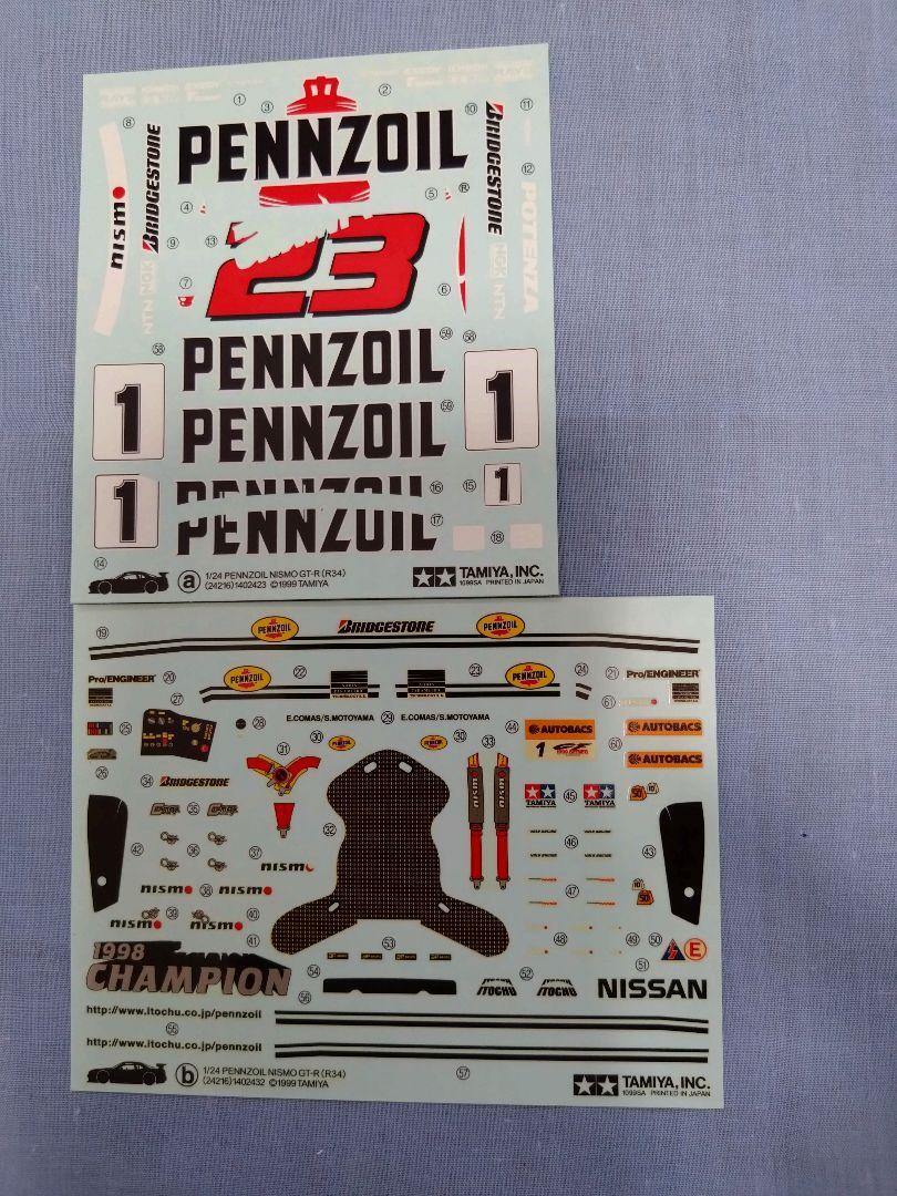 Tamiya 24216 Pennzoil NISMO GT-R R34 1/24 Scale Model Car Kit | eBay