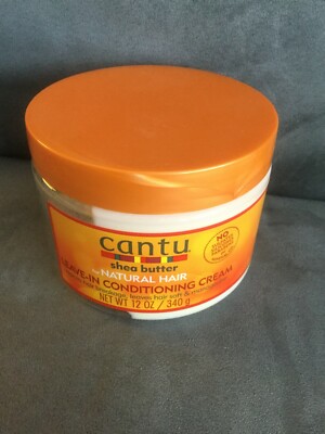 CANTU SHEA BUTTER NATURAL HAIR LEAVE-IN CONDITIONING CREAM 12 OZ JAR - NEW