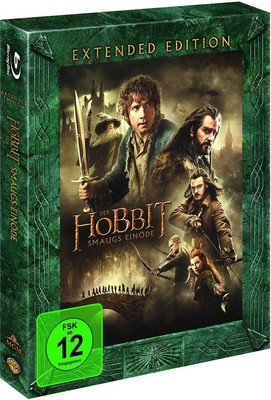 DER HOBBIT: SMAUG'S EINÖDE, Extended Edition (3 Blu-ray Discs) NEU+OVP