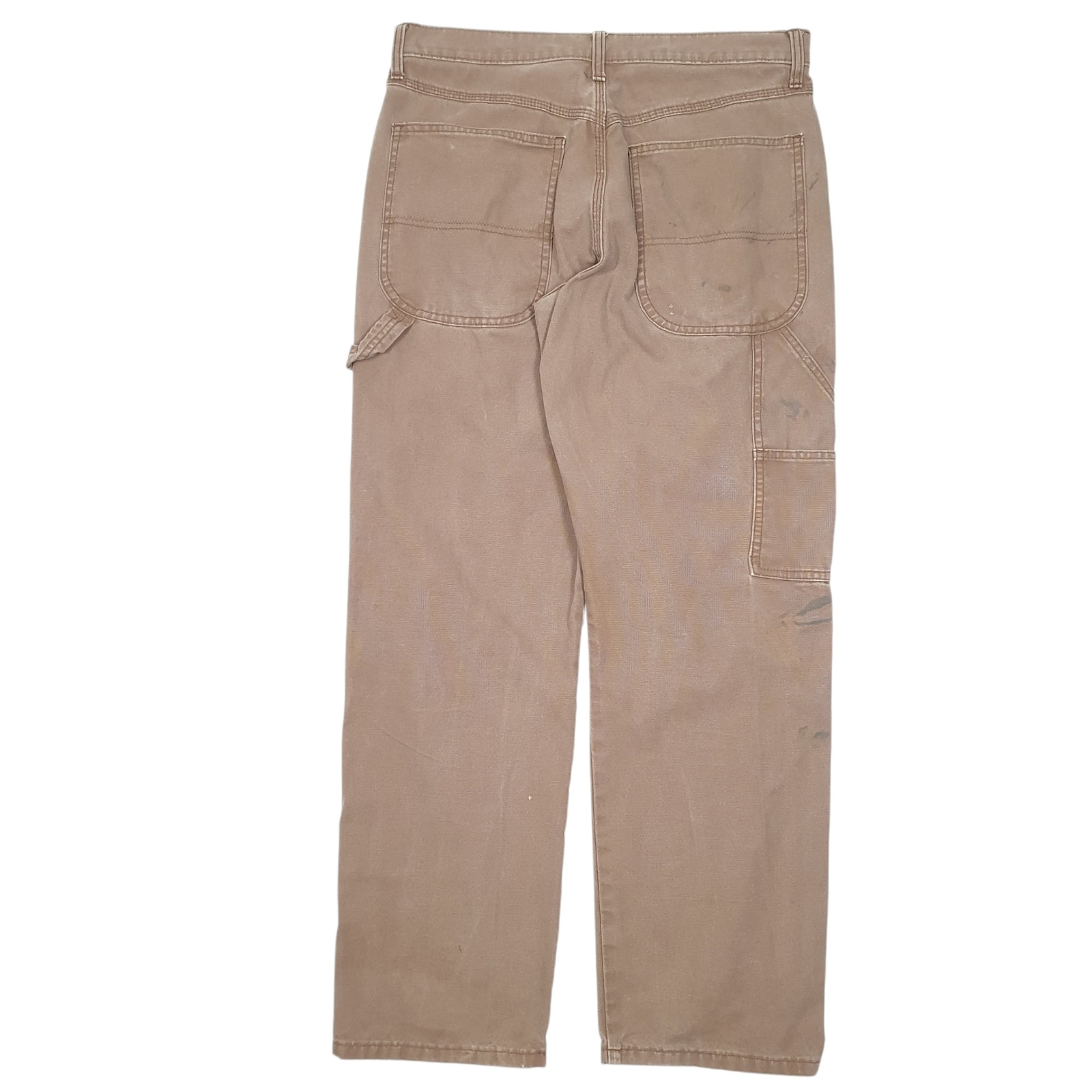 RUSTLER Carpenter Workwear Trousers Cotton Brown Mens W32 L32 image 3