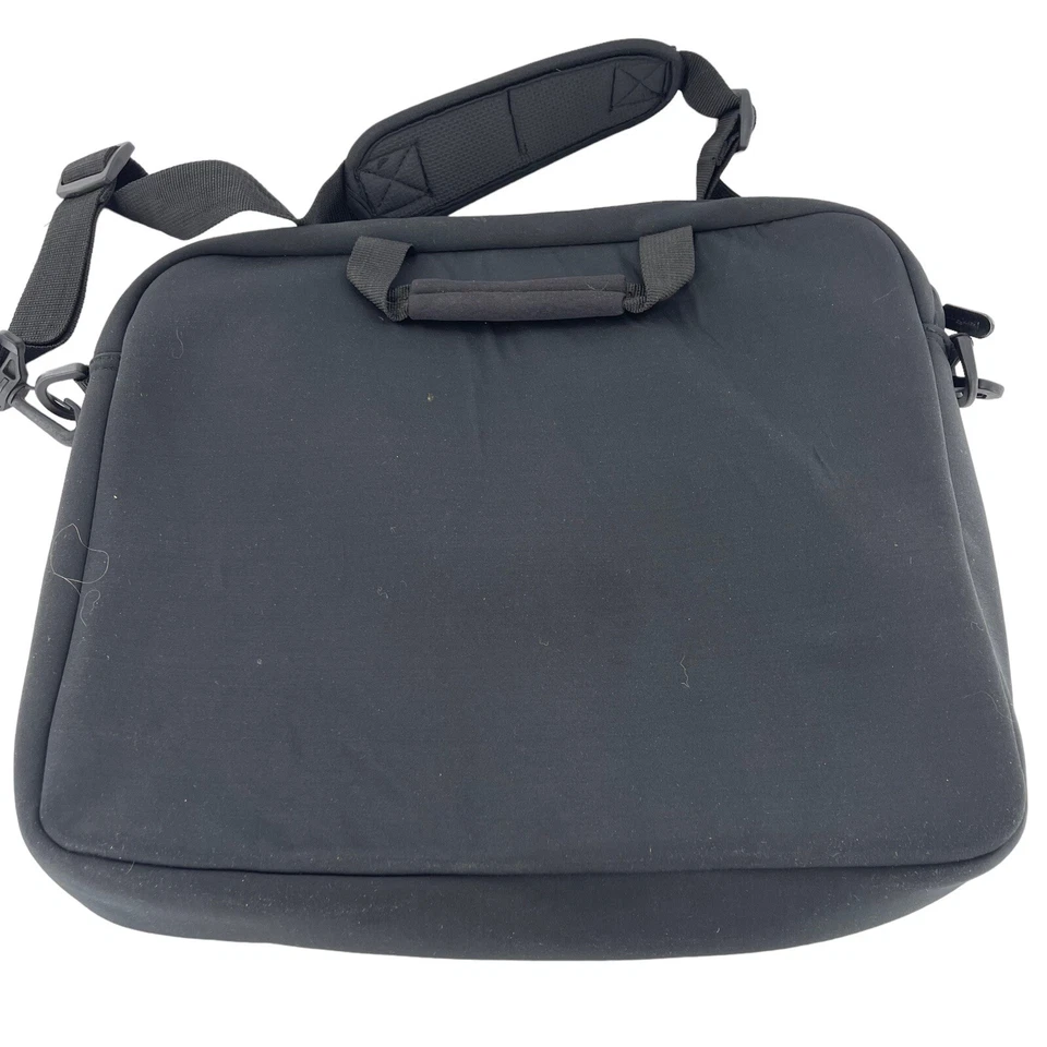 TARGUS Grande Negro Nylon Acolchado Laptop Bolso Mensajero Maletín Bolsillo Gris a Foto 2 de 4