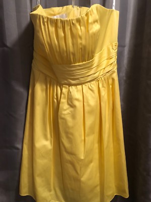 sunbeam yellow bridesmaid dresses Yellow/sunbeam bridesmaid/ formal dress, David's bridal. NWT. Unaltered.Size10