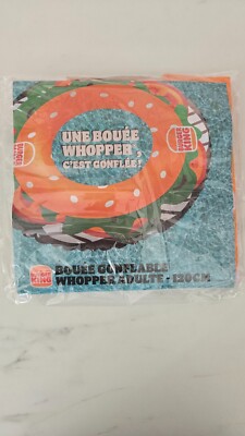 BURGER KING Whopper Inflatable Buoy 120cm Adult BUOY NEW IN PACKAGING Rare