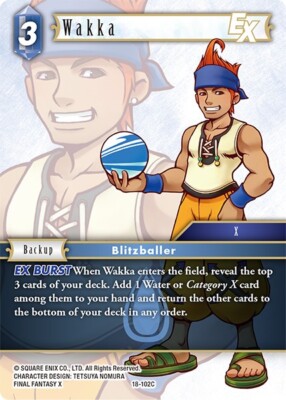 Wakka [Final Fantasy TCG] Card - SQUARE ENIX [NEAR MINT] 18-102C