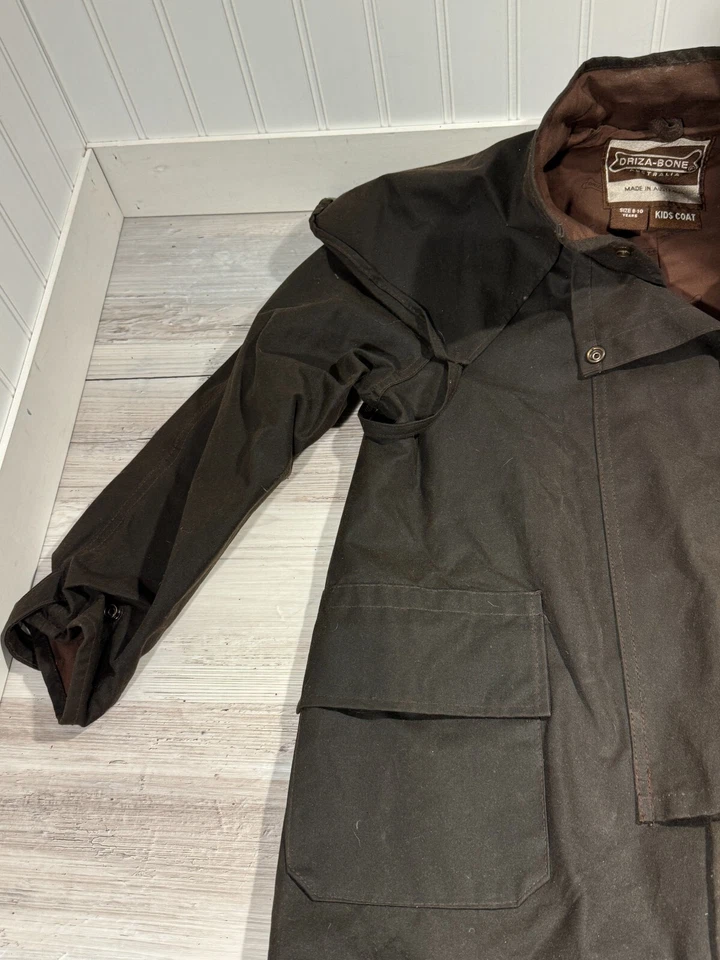 Vintage RARE Driza Bone KIDS Horse Riding Jacket Coat Duster Waxed Oilcloth 8-10 - Image 4 of 4