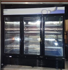 Commercial Glass 3 Door Merchandiser Refrigerator 81'' Display Cooler 70 Cu.ft