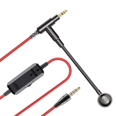 OneOdio 3.5 mm Cable with Boom Mic and Mute Volume Control for Gaming Headsets