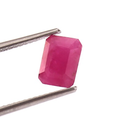 1.50 CT Johnson Mines Heated Natural CERTIFIED Ruby Radiant Cut Loose Gemstone