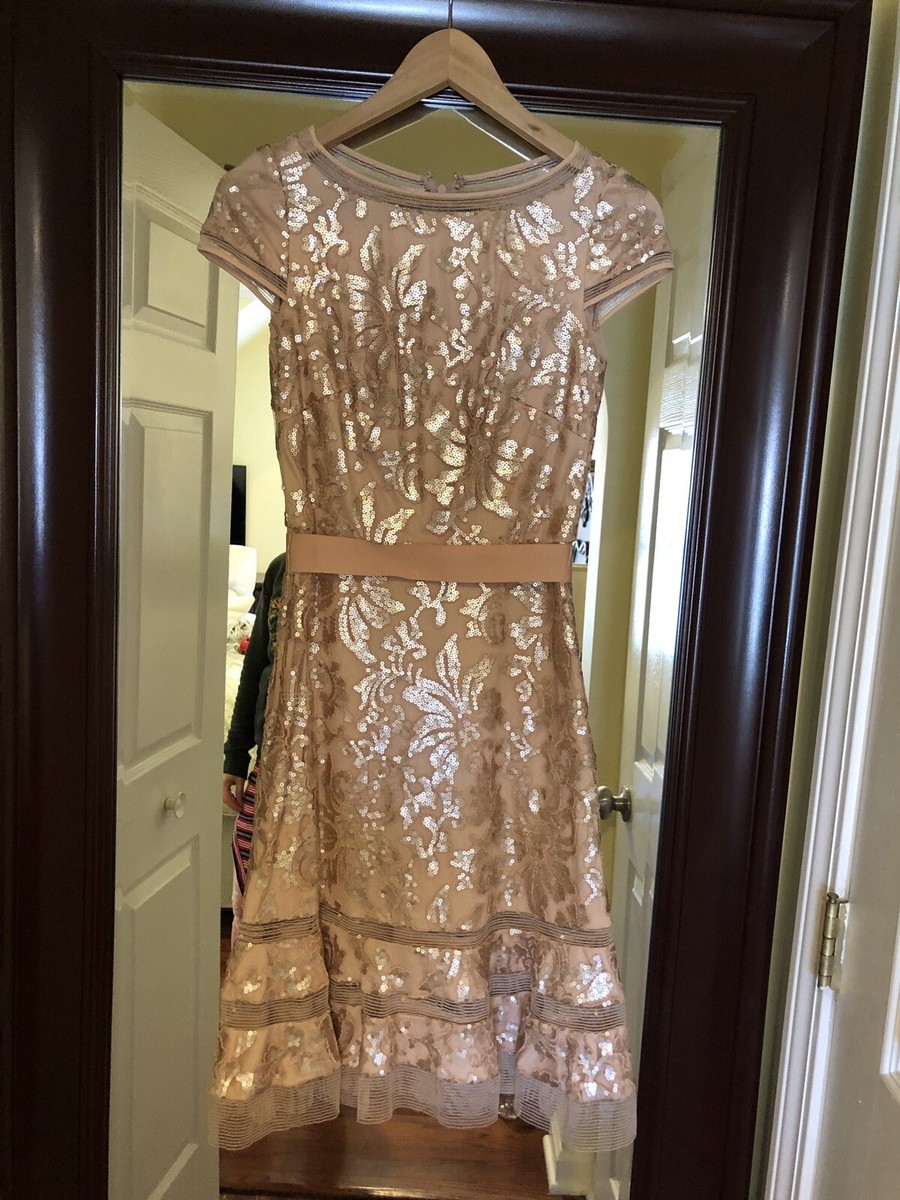 Tadashi Shoji Sequin Lace Primrose Fit and Flare Dress Size 0 Tadashi Shoji Sequin Lace Primrose Fit and Flare Dress Size 0