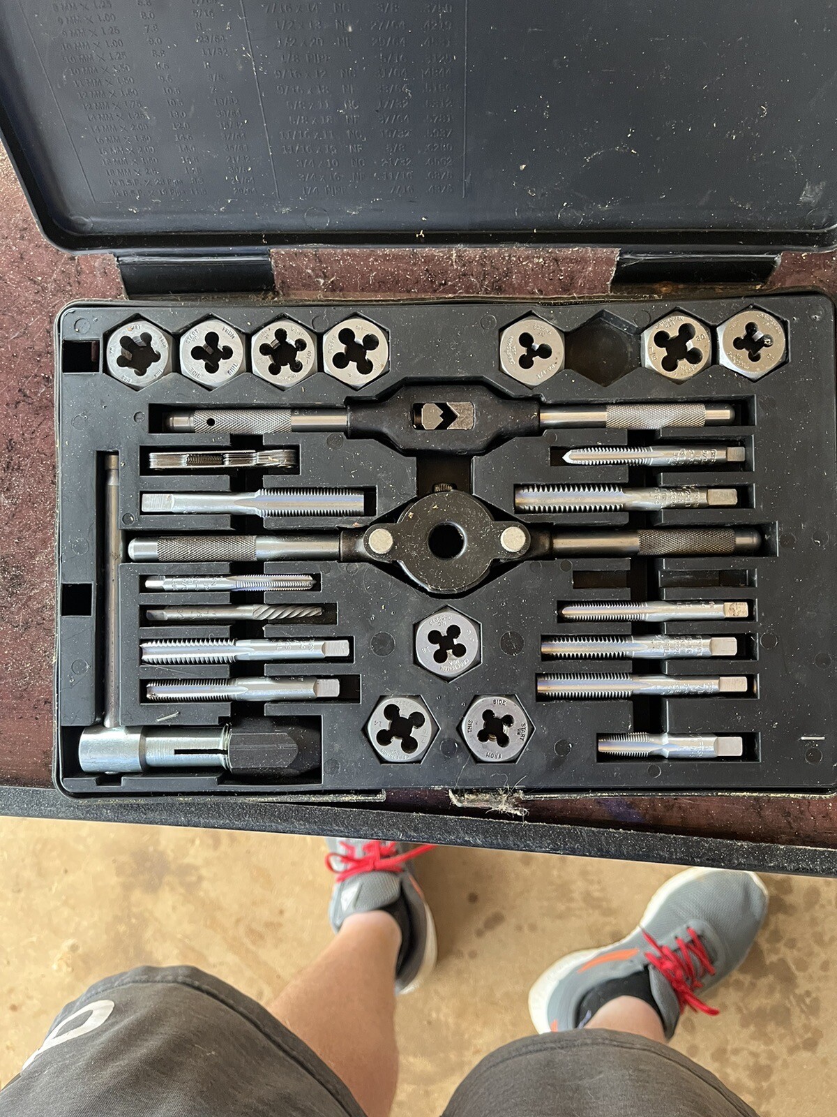 SEARS Craftsman Kromedge Tap & Hexagon Die Threading Set 95200 Used eBay