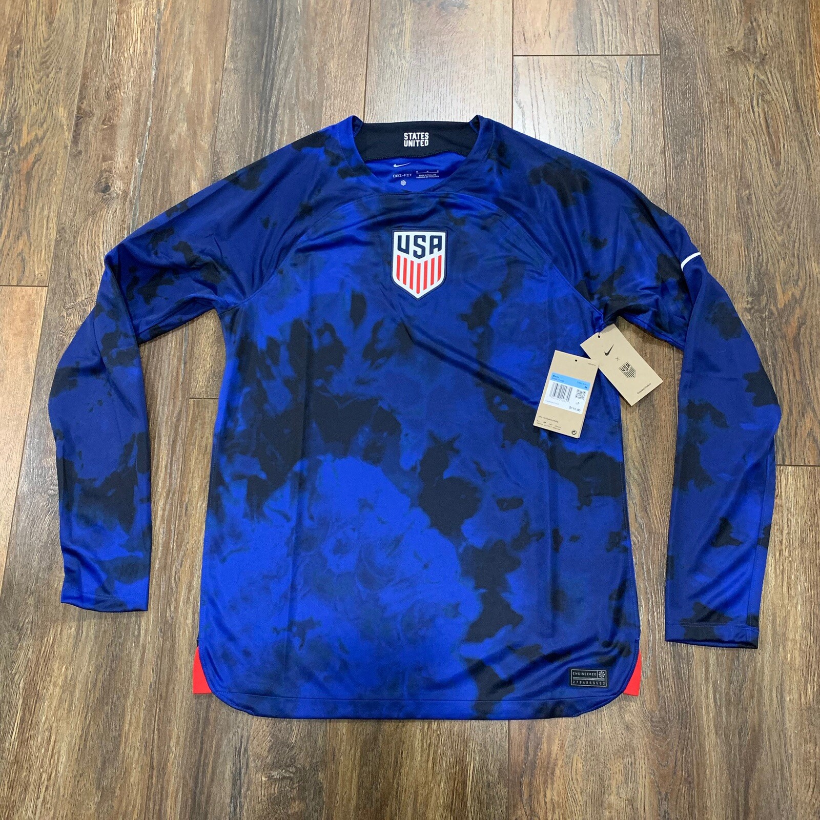 Nike Dri-FIT 2022-23 USA Men’s Medium Stadium Away Soccer Jersey DN0671-452
