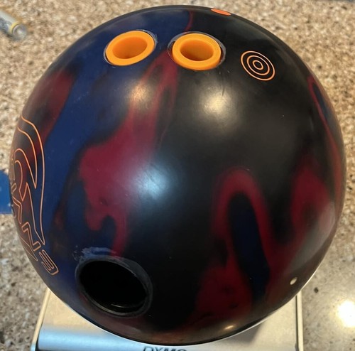 USED Ebonite Envision Solid Reactive Bowling Ball, Navy/Red/Black, 15 LB (K) - Picture 2 of 2