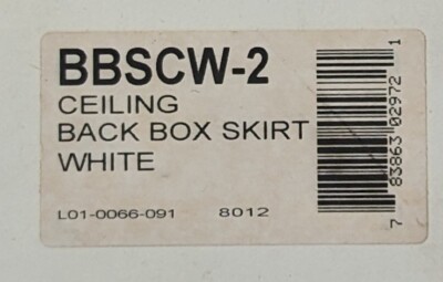 System Sensor BBSCW-2 Ceiling Back Box Skirt White - SAME DAY SHIPPING