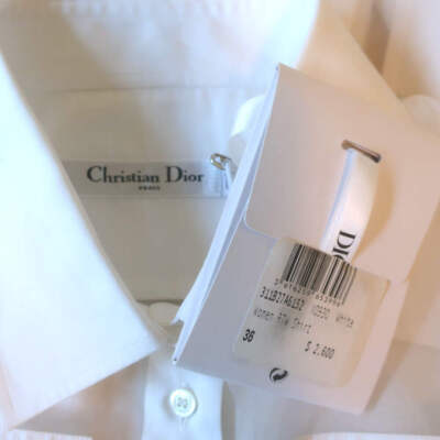 Christian Dior Cotton-Paneled Organza Blouse White Size 36
