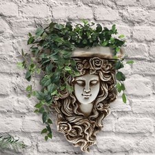Wall Hanging Face Plant Pot-Head Planter-Flower Vase-Quirky Home Decor-Ornament