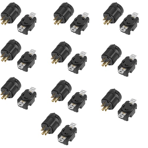 2/4/6.XPairs 30A 250V Male Female Twist Lock 3 Wire Plug Nema L6-30P+L6-30R - Picture 18 of 18