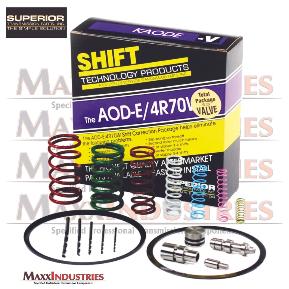 AODE 4R70W 4R75 Ford Valve Body Shift Correction Kit 1992-on Superior KAOD-E-V - Image 2 of 3