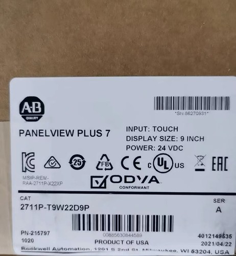 Allen-Bradley 2711P-T9W22D9P HMI PanelView più 7 terminali grafici - Foto 1 di 1