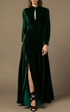 Long Velvet Gown Elegant Designer Maxi Dress for Weddings Evenings Any Occasion