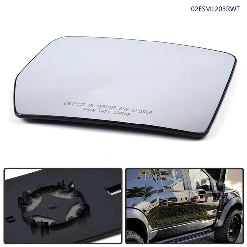 Right Passenger Side View Power Mirror Glass Fit For 11-14 Ford F150 BL3Z17K707A