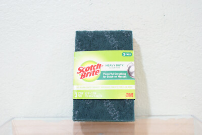 2 pack Scotch Brite Multi-Use Green Scouring Pads 4'' x 6'' Wholesale--3 per pack