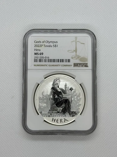 2022 Tuvalu Gods of Olympus Hera 1 oz Silver NGC MS69. 13,500 Mintage