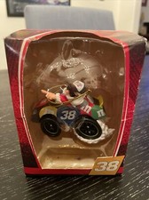 Nascar Santa in Race Car Number 38, Trevco 2007, Christmas Ornament, Preowned VG