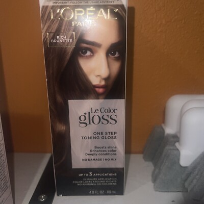 L'Oreal Paris Le Color One Step Hair Toning Gloss Rich Brunette 4 oz