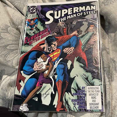 Superman #2 August 1991 Man of Steel Cerberus Bites Back DC Comic Book