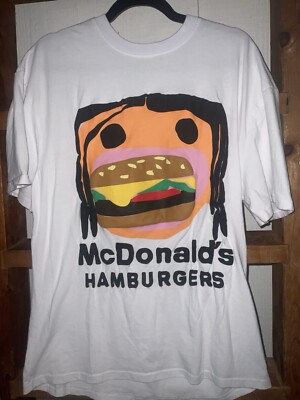 travis scott cactus jack mcdonalds Tshirt L Hamburger Face Dread 2020
