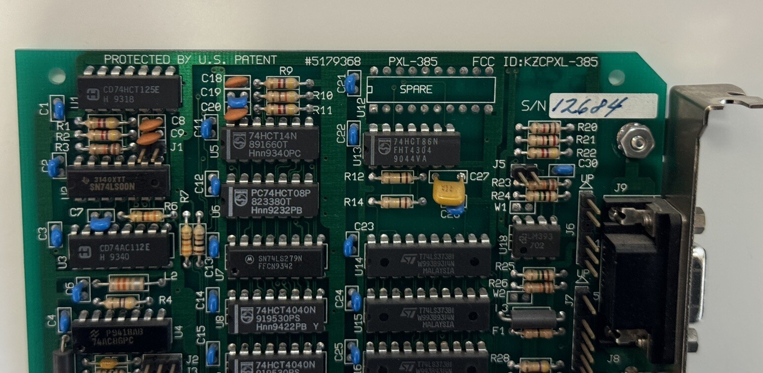 💻FTG DATA SYSTEMS PXL-385 ISA LIGHT PEN ADAPTER BOARD P/N 5179368 ID:KZCPXL-385