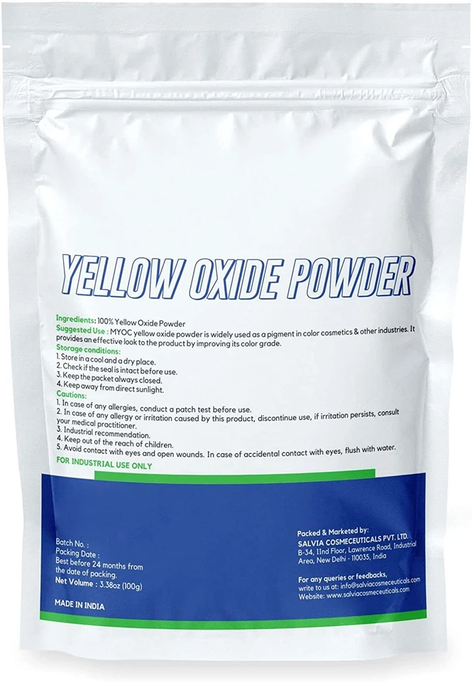 MYOC Yellow Oxide Powder, Pure Cosmetic Grade for Paint and Makeup  100g/3.52oz - Image 2 of 4