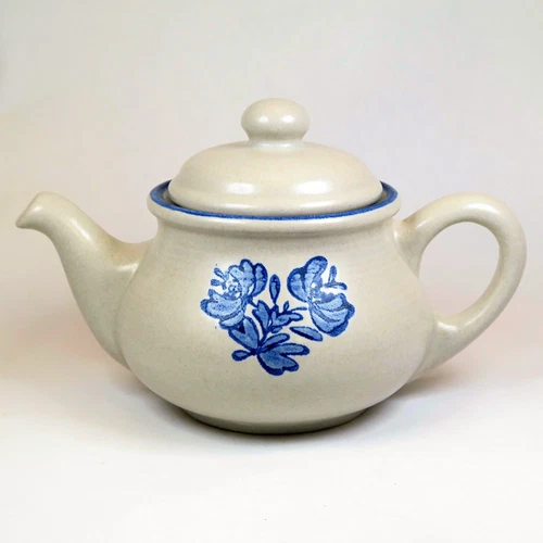Pfaltzgraff Yorktowne Mini 2-Cup Teapot & Lid Vintage Blue Floral Tableware JRB