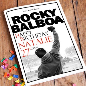 Rocky Balboa Personalised Birthday Card Dad Son Grandad Father Brother | eBay