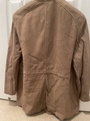 violeta by mango suede Vegetable Tanned jacket beige size L new - Picture 6 of 11