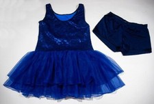 CURTAIN CALL COSTUMES ADULT LARGE ALA NAVY BLUE HEAVENLY DANCE RECITAL BALLET