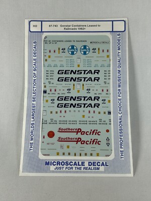 HO Microscale Genstar Containers Leased To Railroads 1992+ 87-743