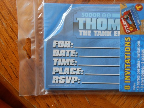 Thomas the Tank Train Engine Birthday Party Invites - Thanks You Cards - 8 Count - Picture 4 of 4