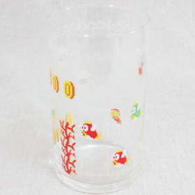 Super Mario Bros. Field Design Sea Ver Glass 30th Anniversary JAPAN GAME FAMICOM