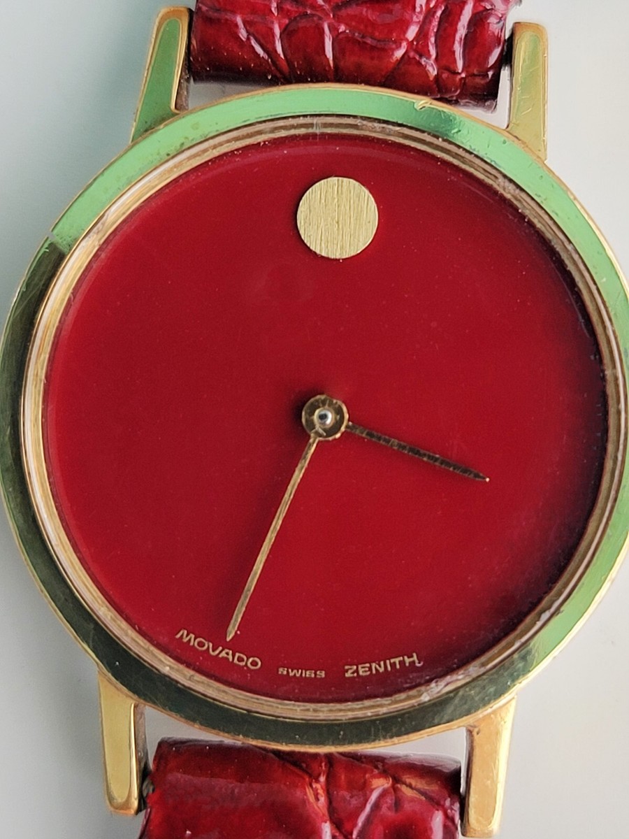 MOVADO ZENITH RED MUSEUM MANUAL WIND 17JEWELS VINTAGE LADIES MOVADO ZENITH RED MUSEUM MANUAL WIND 17JEWELS VINTAGE LADIES