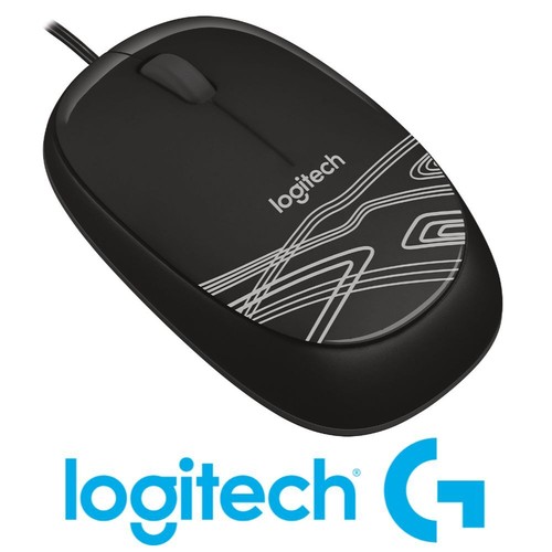 LOGITECH MOUSE WIRED USB M105 OPTICAL BLACK 3button Scroll 1000DPI For PC LAPTOP - 第 1/7 張圖片